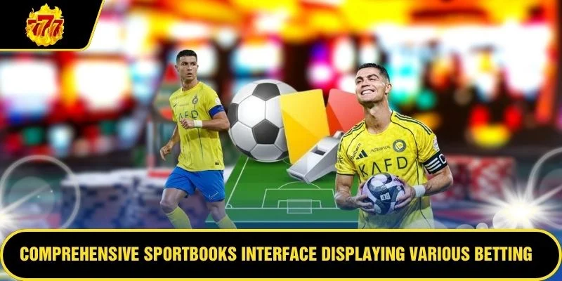 Comprehensive sportbooks interface displaying various betting markets