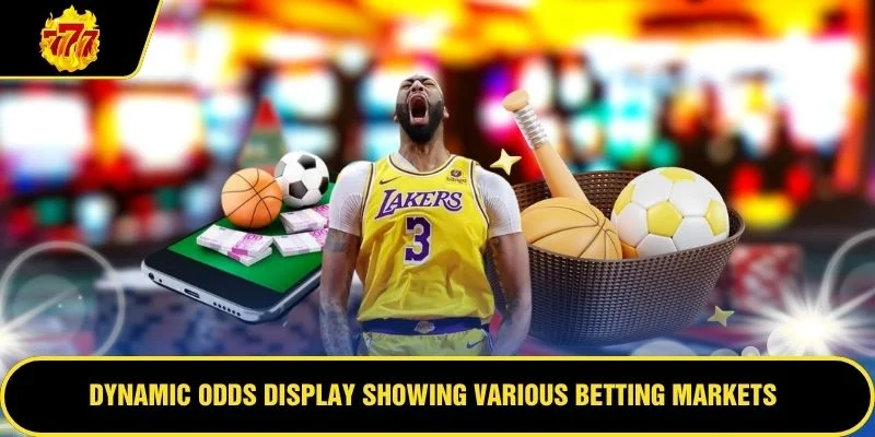 Dynamic odds display showing various betting markets