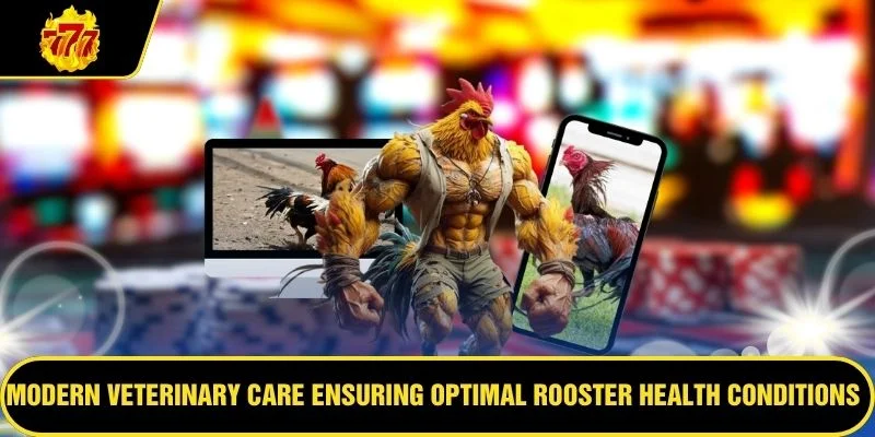 Modern veterinary care ensuring optimal rooster health conditions