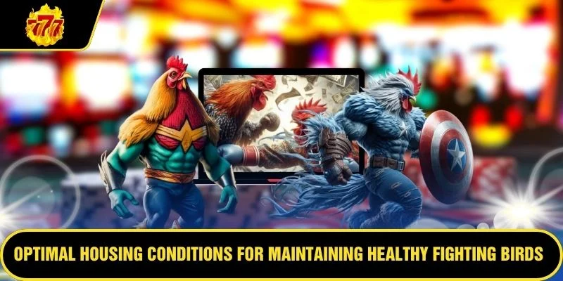 Optimal housing conditions for maintaining healthy fighting birds