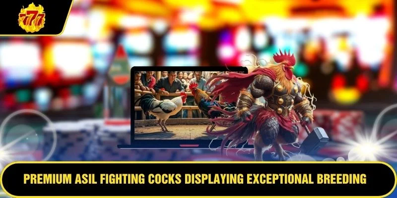 Premium Asil fighting cocks displaying exceptional breeding standards