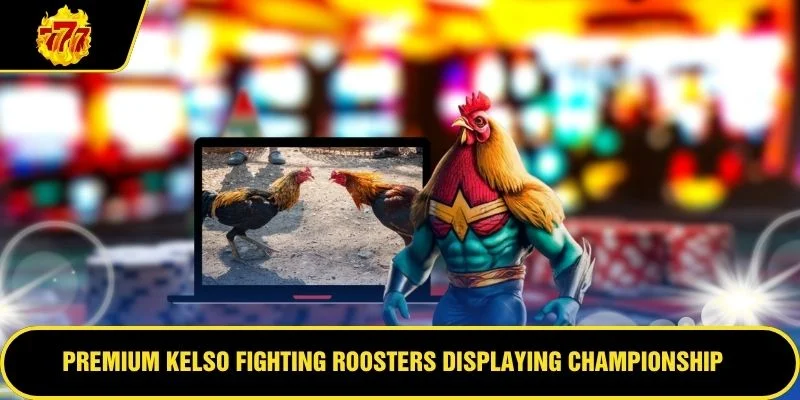 Premium Kelso fighting roosters displaying championship bloodline traits