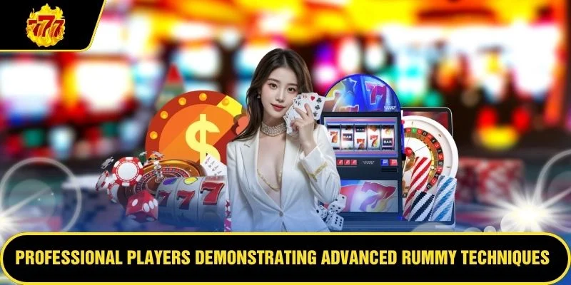 Professional players demonstrating advanced Rummy techniques