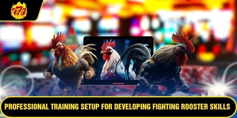Professional training setup for developing fighting rooster skills