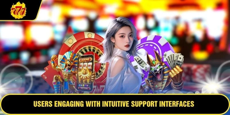 Users engaging with intuitive support interfaces